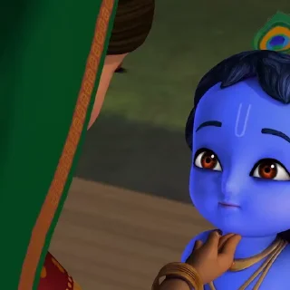 ☺️ emoji Little Krishna Animated by @mayanksh4rma Telegram sticker 16 of 85