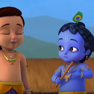 😂 emoji Little Krishna Animated by @mayanksh4rma Telegram sticker 8 of 85