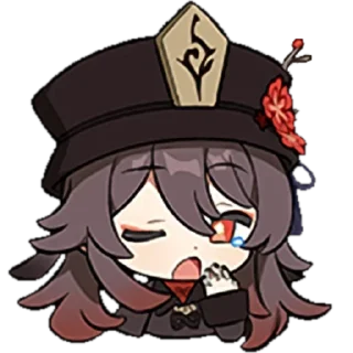 🥱 emoji Hu Tao Telegram sticker 9 of 50