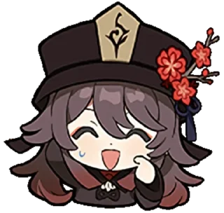 😅 emoji Hu Tao Telegram sticker 11 of 50