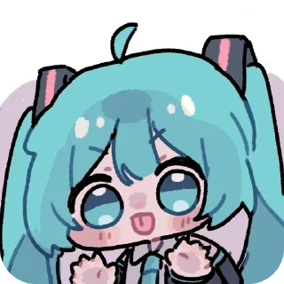 📖 emoji 初音ミク(みらつ)  twitter @miratsu169 Telegram sticker 2 of 85