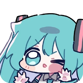 📖 emoji 初音ミク(みらつ)  twitter @miratsu169 Telegram sticker 17 of 85