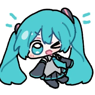 🧔 emoji 初音ミク(みらつ)  twitter @miratsu169 Telegram sticker 18 of 85