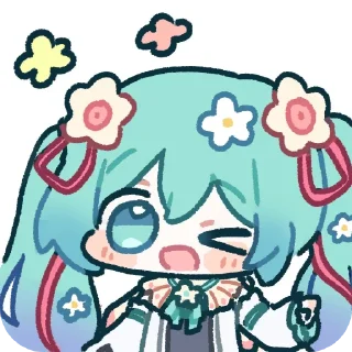 🐱 emoji 初音ミク(みらつ)  twitter @miratsu169 Telegram sticker 7 of 85