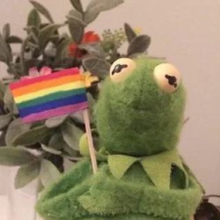 🐸 emoji kermit the frog ⸝⸝ @stickerdirkje Telegram sticker 5 of 60