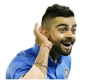 🤔 emoji Virat Kohli @CricketStickerz Telegram sticker 17 of 22