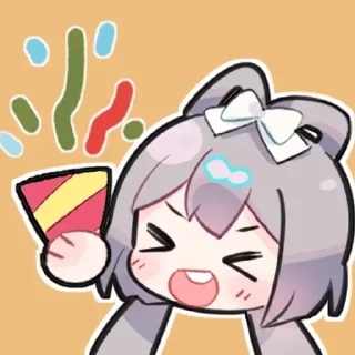 😆 emoji 洛天依8th生日纪念 Telegram sticker 9 of 10