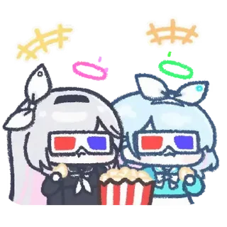 ⭐ emoji 몰?루 몰?루 블루 아카이브 @moe_sticker_bot Telegram sticker 17 of 24