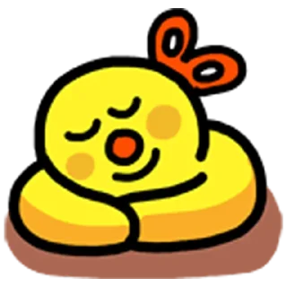 😌 emoji 블루 & 옐로 Telegram sticker 19 of 40
