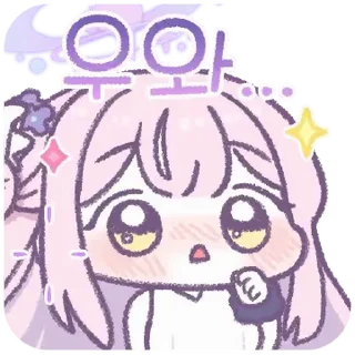 ⭐ emoji 몰?루 몰?루 블루 아카이브 @moe_sticker_bot Telegram sticker 9 of 24