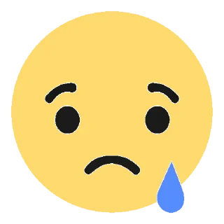 😢 emoji FB Reacts Telegram sticker 6 of 7