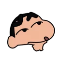 🤔 emoji 蠟筆小新 表情貼 Telegram sticker 6 of 40