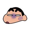😰 emoji 蠟筆小新 表情貼 Telegram sticker 9 of 40
