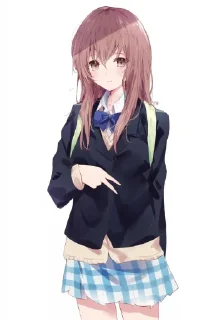 ✌️ emoji Silent voice @anime_stickers_channel Telegram sticker 6 of 65