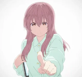 👉 emoji Silent voice @anime_stickers_channel Telegram sticker 1 of 65