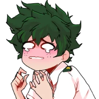 😭 emoji DEKU @ANIMESTICKERCHANNEL Telegram sticker 7 of 80