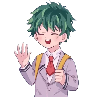 🖐 emoji DEKU @ANIMESTICKERCHANNEL Telegram sticker 9 of 80