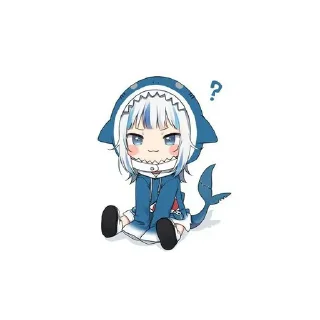 🦈 emoji *ೋGawr Gura||@zcpewxv Telegram sticker 9 of 25