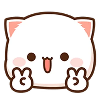 ⭐ emoji 蜜桃貓動態表情貼 @moe_sticker_bot Telegram sticker 5 of 40