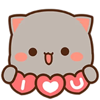 ⭐ emoji 蜜桃貓動態表情貼 @moe_sticker_bot Telegram sticker 10 of 40