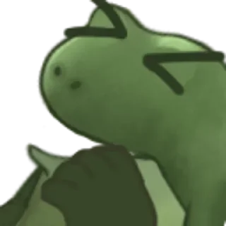 🤣 emoji Concerned Frog Telegram sticker 11 of 101