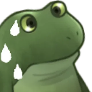 😪 emoji Concerned Frog Telegram sticker 7 of 101