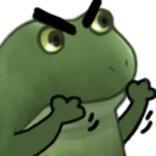 😡 emoji Concerned Frog Telegram sticker 16 of 101
