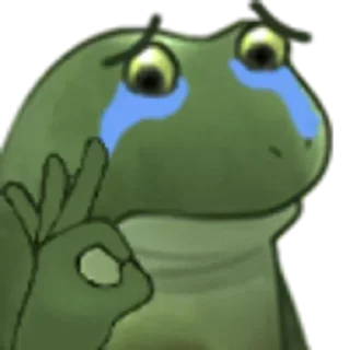 👌 emoji Concerned Frog Telegram sticker 20 of 90