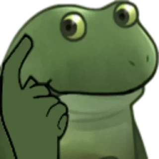 🙂 emoji Concerned Frog Telegram sticker 5 of 101
