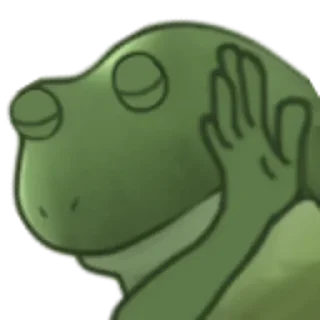 🖐 emoji Concerned Frog Telegram sticker 15 of 101