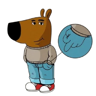🖕 emoji chill guy Telegram sticker 6 of 7