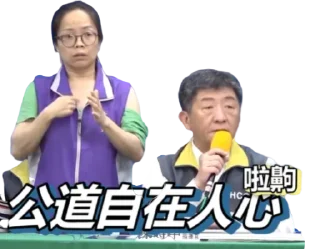 😐 emoji 陳時中 Telegram sticker 16 of 61