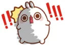 😱 emoji Molang Telegram sticker 17 of 33
