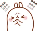 😣 emoji Molang Telegram sticker 13 of 33