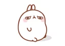 😒 emoji Molang Telegram sticker 9 of 33