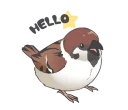 🤚 emoji Small birds sticker! Telegram sticker 1 of 40