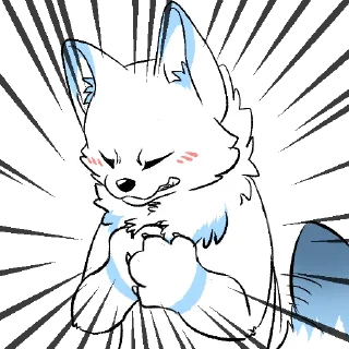 😍 emoji 地方的白狐狸 - @RayWings1656 Telegram sticker 17 of 116