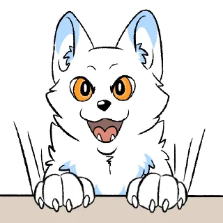 🤩 emoji 地方的白狐狸 - @RayWings1656 Telegram sticker 16 of 116