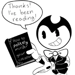 😌 emoji Bendy And The Ink Machine Telegram sticker 18 of 107