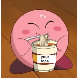 😀 emoji KIRBY 🩷 Telegram sticker 10 of 19