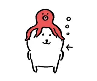 🐙 emoji 對自己吐槽的白熊-隨你填貼圖 Telegram sticker 17 of 40