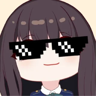 🕶 emoji 铸币大头 Telegram sticker 10 of 79