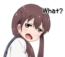 Sticker from Sarcastic girl with pigtails Line Stickers