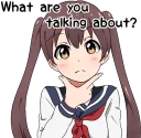 🤔 emoji Sarcastic girl with pigtails Telegram sticker 5 of 80