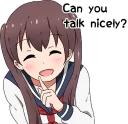 😄 emoji Sarcastic girl with pigtails Telegram sticker 11 of 80