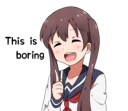 Sticker from Sarcastic girl with pigtails Line Stickers