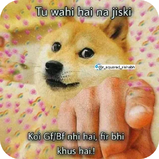 Sticker from Cheems Gaamli version @r_squared_rishabh
