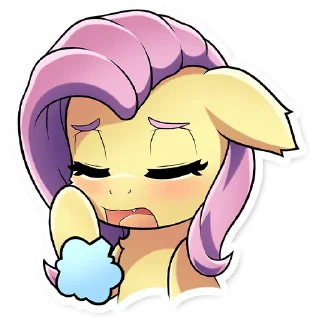 😔 emoji SymbianL Fluttershy Faces Telegram sticker 12 of 18