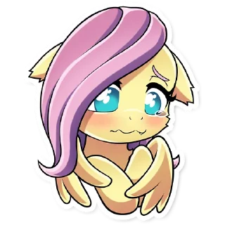 😞 emoji SymbianL Fluttershy Faces Telegram sticker 9 of 18