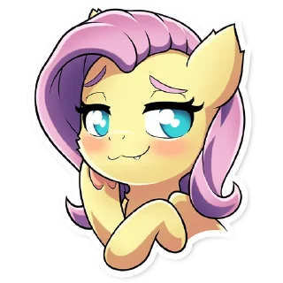 😏 emoji SymbianL Fluttershy Faces Telegram sticker 14 of 18